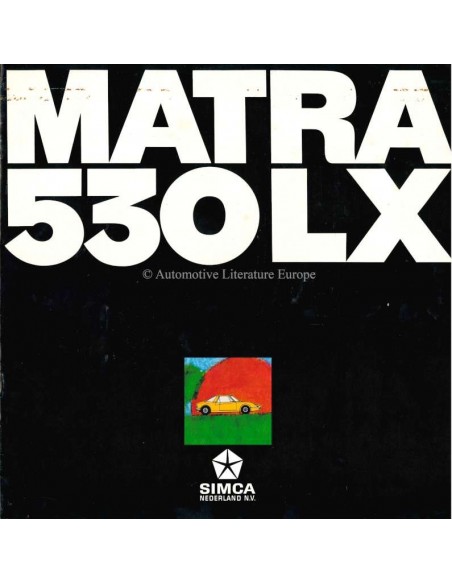 1970 MATRA 530 LX BROCHURE DUTCH