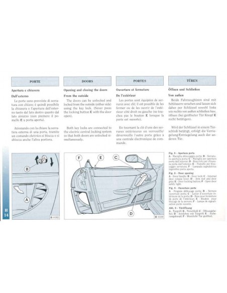 1995 FERRARI F355 OWNERS MANUAL