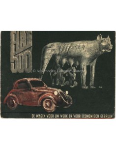 1938 FIAT 500 TOPOLINO BROCHURE DUTCH