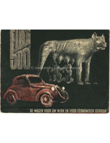 1938 FIAT TOPOLINO PROSPEKT NIEDERLÄNDISCH