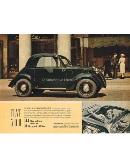 1948 FIAT 500 B BROCHURE ITALIAANS