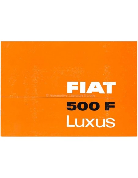 1966 FIAT 500 F LUXUS BROCHURE DUITS