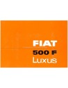 1966 FIAT 500 F LUXUS PROSPEKT DEUTSCH