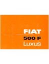 1966 FIAT 500 F LUXUS PROSPEKT DEUTSCH