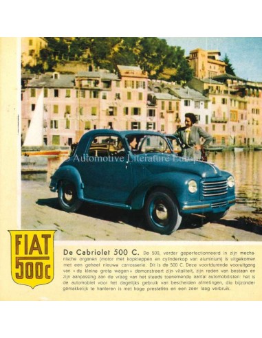 1951 FIAT 500 C BROCHURE DUTCH