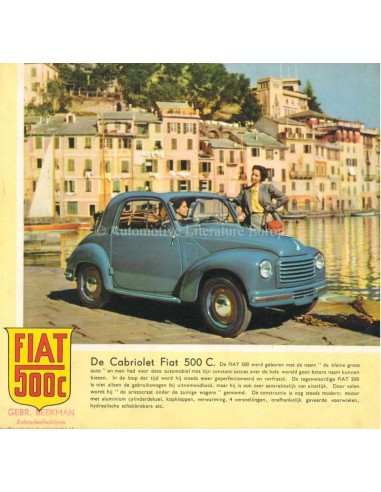 1953 FIAT 500 C BROCHURE NEDERLANDS