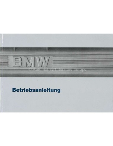 1987 BMW 3 SERIE INSTRUCTIEBOEKJE DUITS
