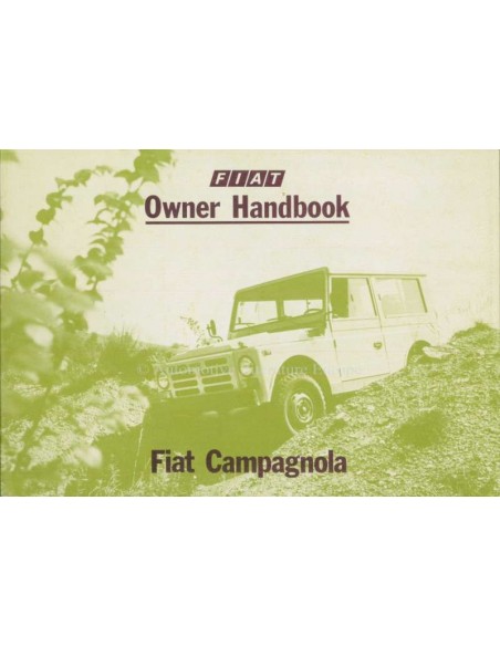 1979 FIAT CAMPAGNOLA OWNERS MANUAL ENGLISH