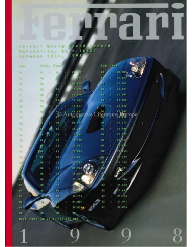 1998 FERRARI JAHRBUCH ENGLISCH 1435/98
