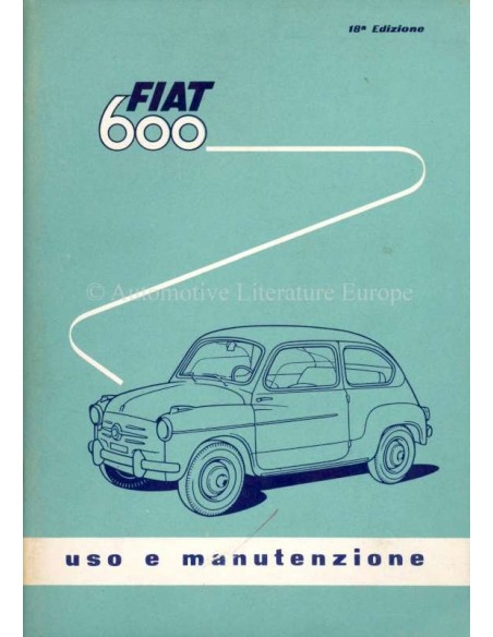 1959 FIAT 600 BETRIEBSANLEITUNG ITALIENISCH