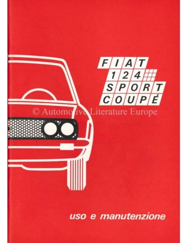 1970 FIAT 124 SPORT COUPE INSTRUCTIEBOEKJE ITALIAANS