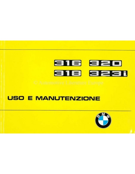 1977 BMW 3 SERIES OWNERS MANUAL ITALIAN