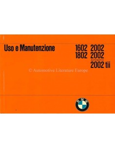 1974 BMW 1602 1802 2002 BETRIEBSANLEITUNG ITALIENISCH