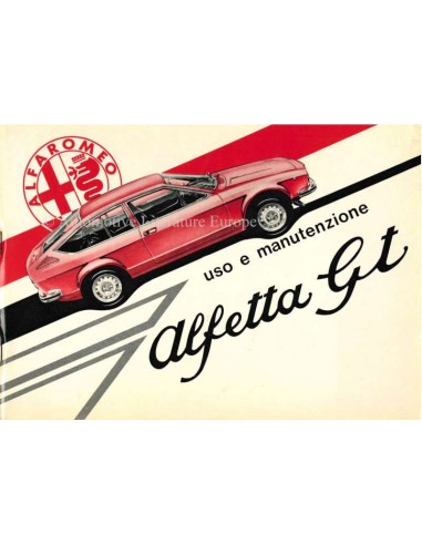1975 ALFA ROMEO ALFETTA GT OWNERS MANUAL ITALIAN