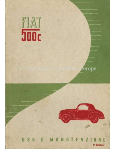 1951 FIAT 500 C BETRIEBSANLEITUNG ITALIENISCH