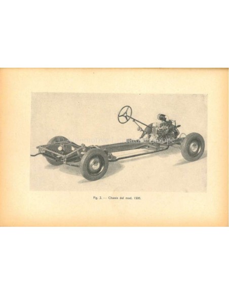 1938 FIAT 1500 INSTRUCTIEBOEKJE ITALIAANS