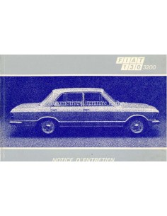 1972 FIAT 130 3200 SEDAN INSTRUCTIEBOEKJE FRANS