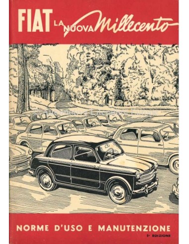 1954 FIAT 1100 OWNERS MANUAL ITALIAN