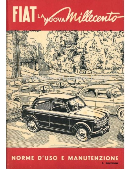 1954 FIAT 1100 BETRIEBSANLEITUNG ITALIENISCH