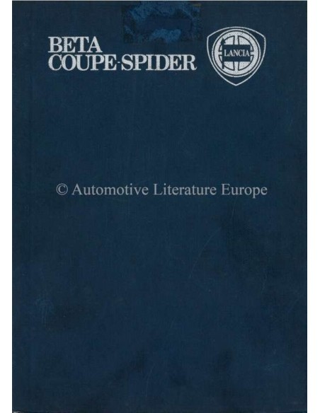1978 LANCIA BETA COUPE SPIDER OWNERS MANUAL ENGLISH