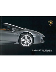 2014 LAMBORGHINI AVENTADOR LP 700-4 ROADSTER BETRIEBSANLEITUNG ENGLISCH