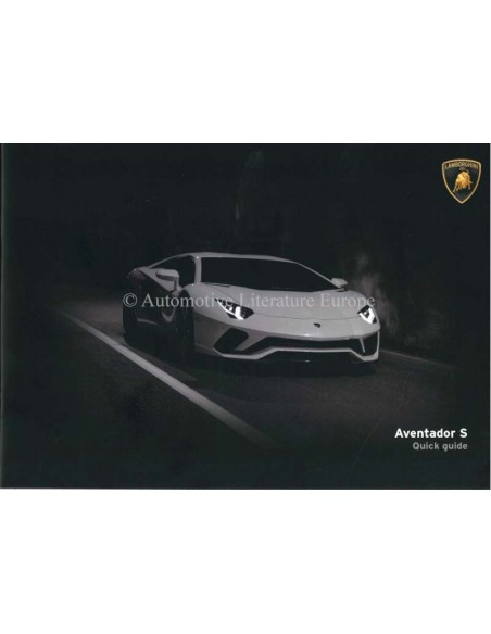 2017 LAMBORGHINI AVENTADOR S KURZANLEITUNG ENGLISCH