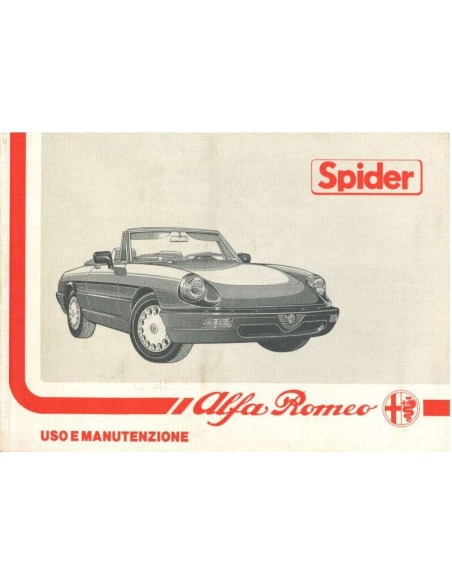 1990 ALFA ROMEO SPIDER BETRIEBSANLEITUNG ITALIENISCH