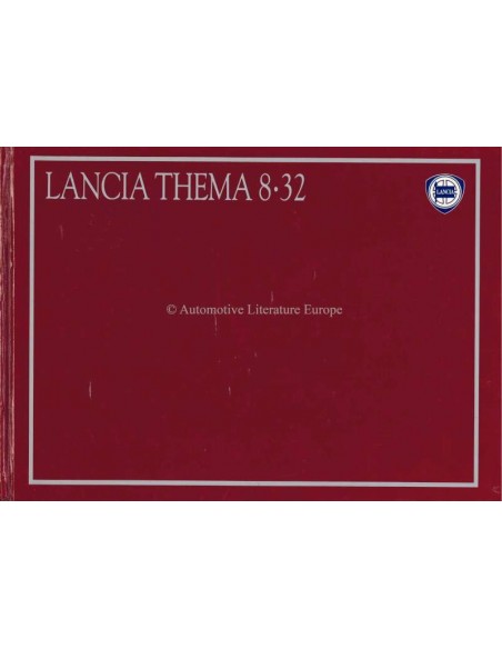 1987 LANCIA THEMA 8.32 HARDCOVER BROCHURE DUITS