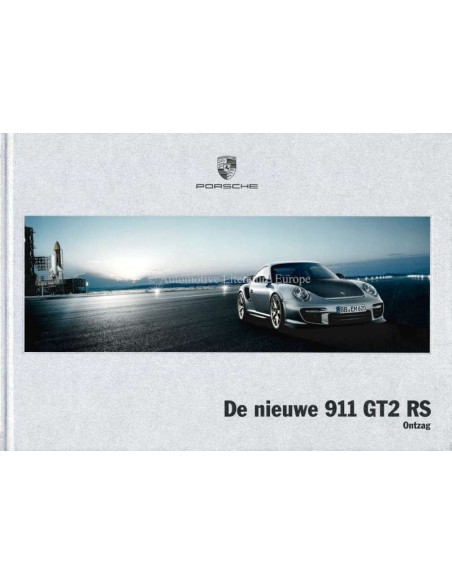 2010 PORSCHE 911 GT2 RS HARDCOVER BROCHURE NEDERLANDS