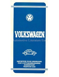 1947 VOLKSWAGEN BROCHURE NEDERLANDS