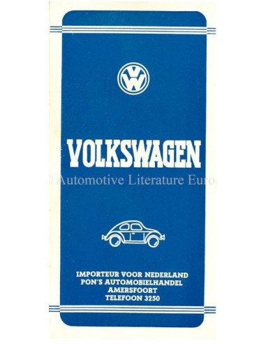 1947 VOLKSWAGEN BROCHURE NEDERLANDS