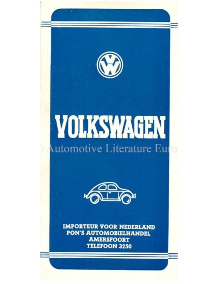 1947 VOLKSWAGEN PROSPEKT NIEDERLÄNDISCH