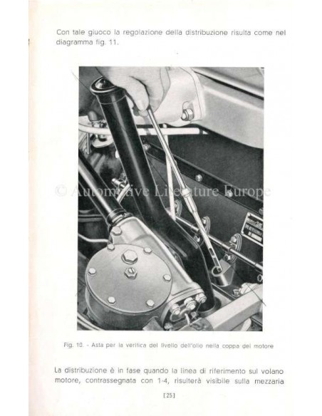 1939 ALFA ROMEO 6C 2500 TURISMO & SPORT INSTRUCTIEBOEKJE ITALIAANS