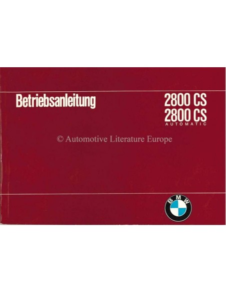 1969 BMW 2800 CS / 2800 CS AUTOMATIC