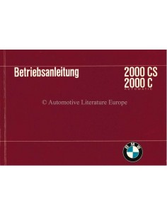 1966 BMW 2000 CS / 2000 C AUTOMATIC INSTRUCTIEBOEKJE DUITS