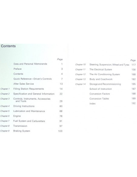 1973 ROLLS ROYCE SILVER SHADOW LONG WHEELBASE SALOON INSTRUCTIEBOEKJE ENGELS