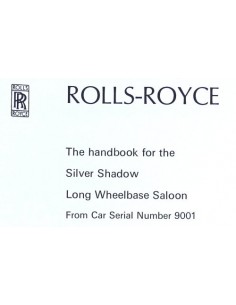 1971 ROLLS ROYCE SILVER SHADOW LONG WHEELBASE SALOON INSTRUCTIEBOEKJE ENGELS 2