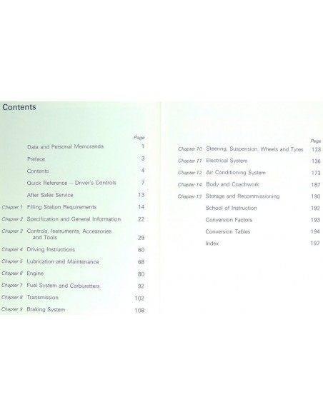 1971 ROLLS ROYCE SILVER SHADOW LONG WHEELBASE SALOON OWNER'S MANUAL ENGLISH