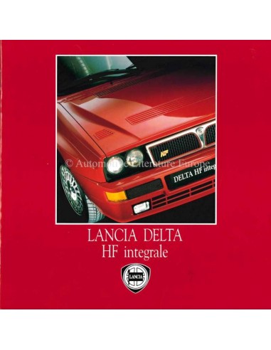 1992 LANCIA DELTA HF INTEGRALE BROCHURE FRANS