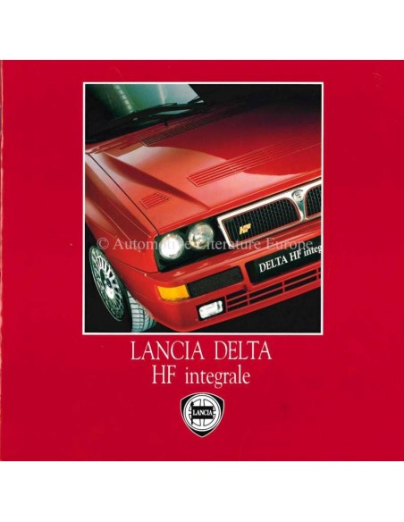 1992 LANCIA DELTA HF INTEGRALE BROCHURE FRANS