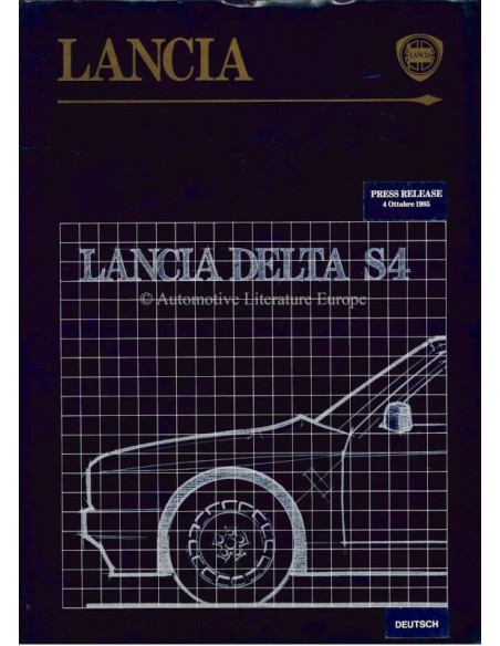 1985 LANCIA DELTA S4 PRESSEMAPPE DEUTSCH