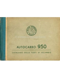 1956 ALFA ROMEO AUTOCARRO 950 ONDERDELENHANDBOEK ITALIAANS