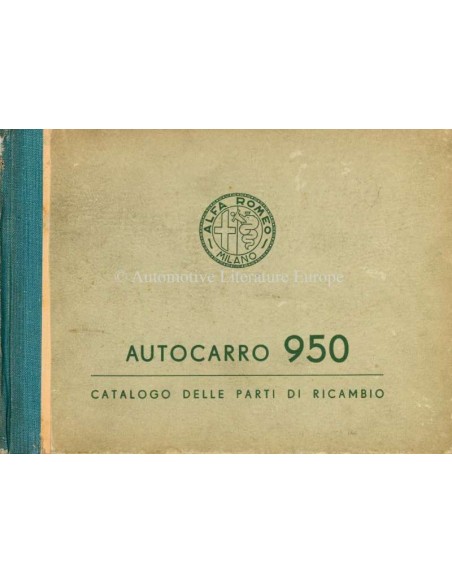 1956 ALFA ROMEO AUTOCARRO 950 ONDERDELENHANDBOEK ITALIAANS