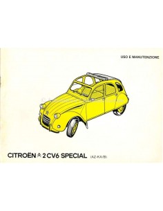 1985 CITROEN 2CV6 SPECIAL BETRIEBSANLEITUNG ITALIENISCH