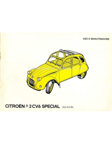 1985 CITROEN 2CV6 SPECIAL INSTRUCTIEBOEKJE ITALIAANS
