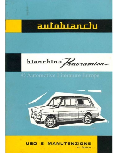 1962 AUTOBIANCHI BIANCHINA PANORAMICA INSTRUCTIEBOEKJE ITALIAANS