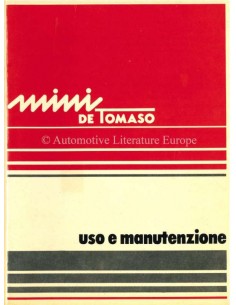 1977 INNOCENTI MINI DE TOMASO INSTRUCTIEBOEKJE ITALIAANS