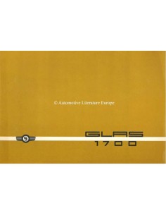 1965 GLAS 1700 PROSPEKT ITALIENISCH