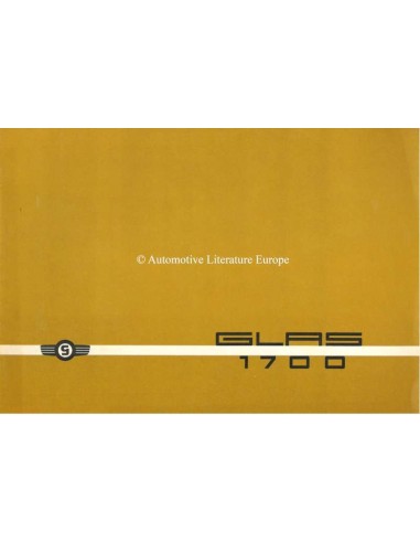1965 GLAS 1700 BROCHURE ITALIAN