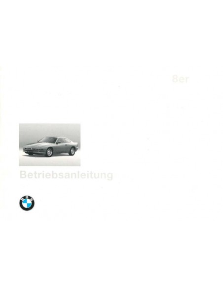 1996 BMW 8ER BETRIEBSANLEITUNG DEUTSCH